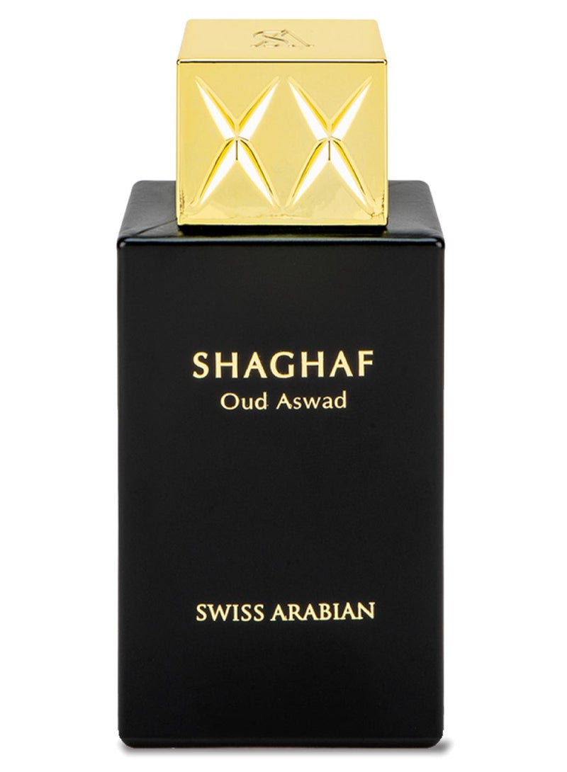 SWISS ARABIAN Shaghaf Oud Aswad Eau de Parfum, 75ml, Premium Quality Perfume, Women and Men’s Fragrance, Oriental, Woody Luxurious Blend Perfumes for Men and Women 75ml - Image 1