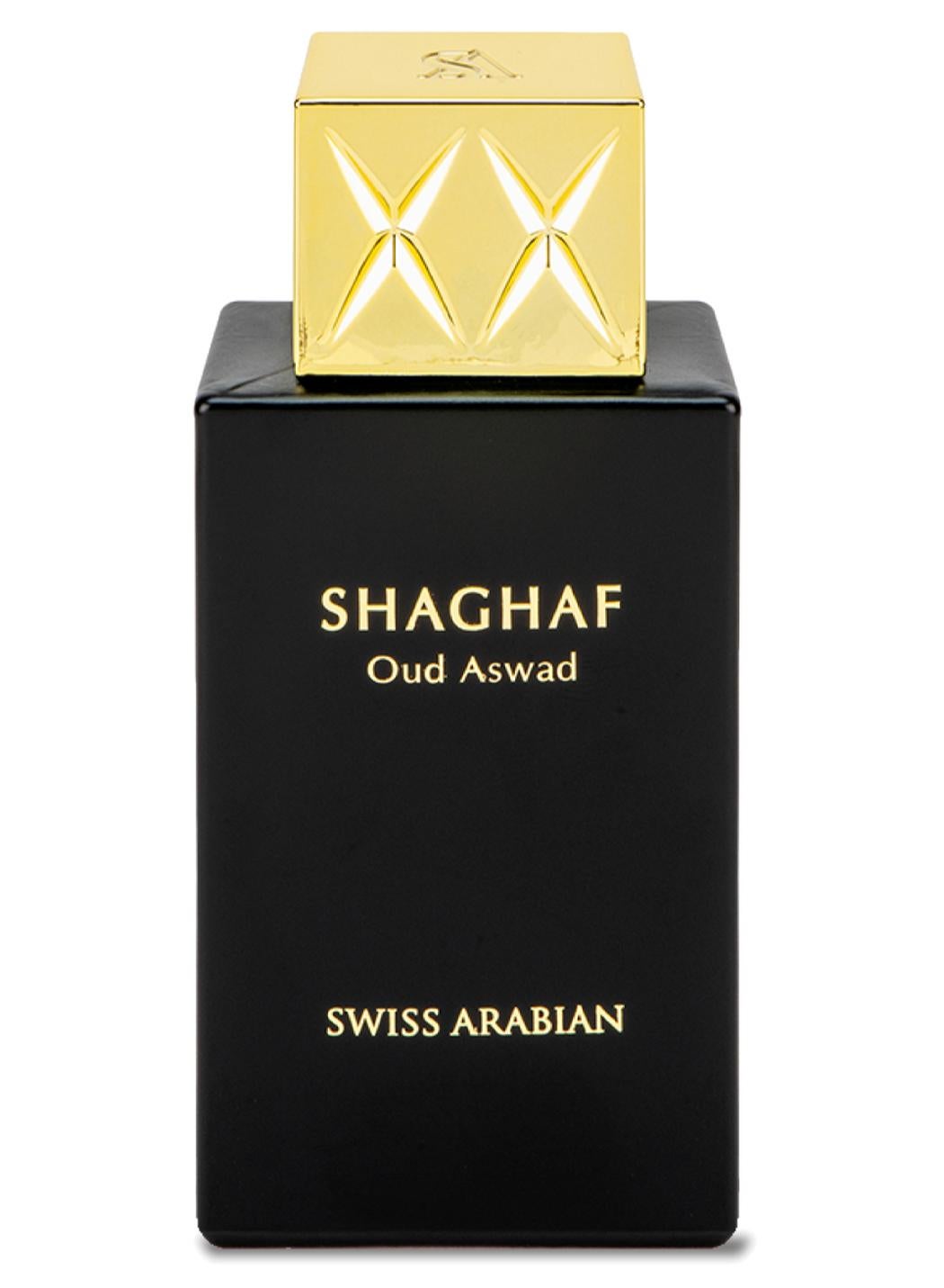 SWISS ARABIAN Shaghaf Oud Aswad Eau de Parfum, 75ml, Premium Quality Perfume, Women and Men's Fragrance, Oriental, Woody Luxurious Blend Perfumes for Men and Women 75ml