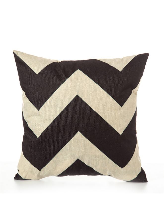 Sharpdo Modern Home Painted Pillowcase Linen White/Black - Image 1