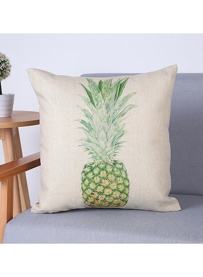 Hand-Painted Pineapple Pattern Cushion Cover - Image 1