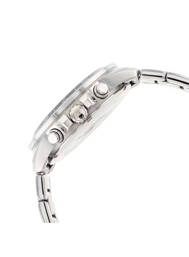 كاسيو ساعة يد إديفيس كرونوغراف طراز EFV-570D-1AVUDF - قياس 44 مم - لون فضي للرجال - Image 2