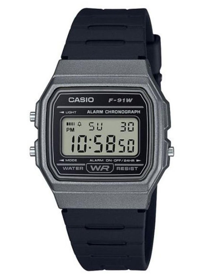 CASIO Men's Resin Digital Watch F-91WM-1BDF - 38 mm - Black - Image 1