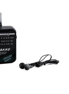 GEEPAS FM/ MW/ SW Radio With High Sensitivity, Good Reception, Earphone Incuded, Low Noise Black  - Image 2