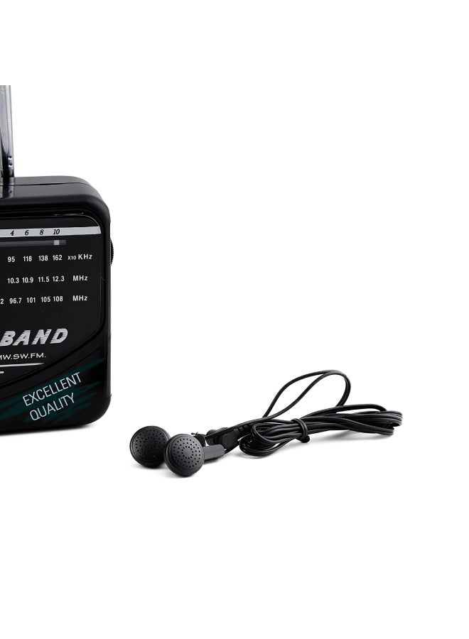 GEEPAS FM/ MW/ SW Radio With High Sensitivity, Good Reception, Earphone Incuded, Low Noise Black - Image 2