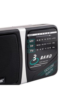 GEEPAS FM/ MW/ SW Radio With High Sensitivity, Good Reception, Earphone Incuded, Low Noise Black  - Image 3