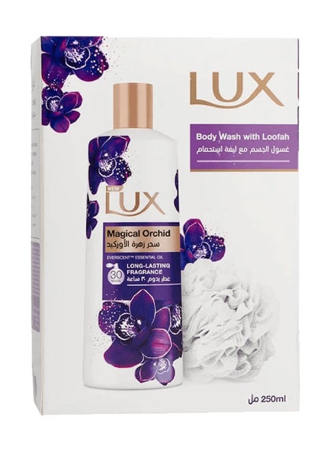 Perfumed Body Wash With Loofah Magical Orchid For 30 Hours Long Lasting Fragrance 250ml