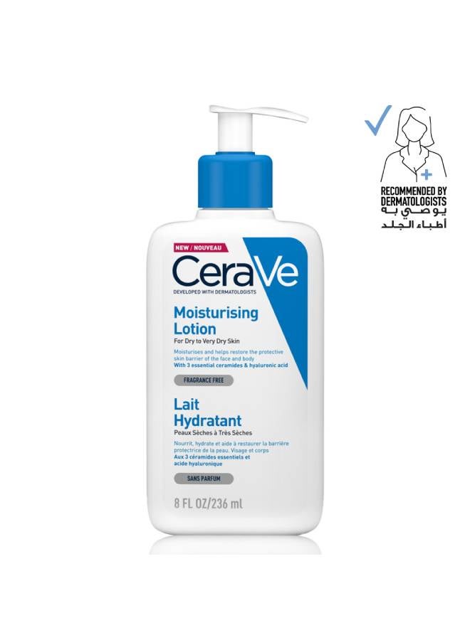 CeraVe Moisturizing Lotion For Dry To Very Dry Skin With Hyaluronic Acid 236ml - Image 1