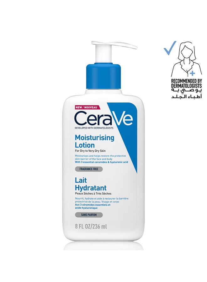 CeraVe Moisturizing Lotion For Normal To Very Dry Skin With Hyaluronic Acid 236ml - Image 1
