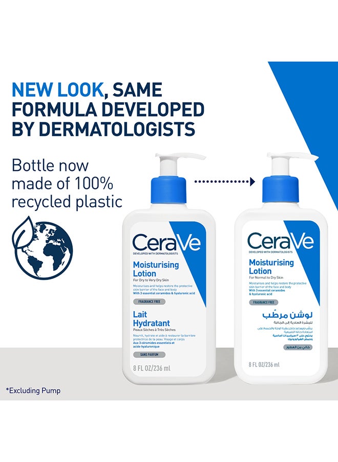CeraVe Moisturizing Lotion for Normal to Dry Skin with Hyaluronic Acid 236ml - Image 3