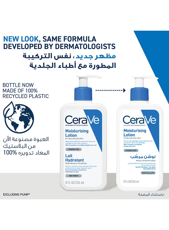 CeraVe Moisturizing Lotion for Normal to Dry Skin with Hyaluronic Acid Black 236ml - Image 3