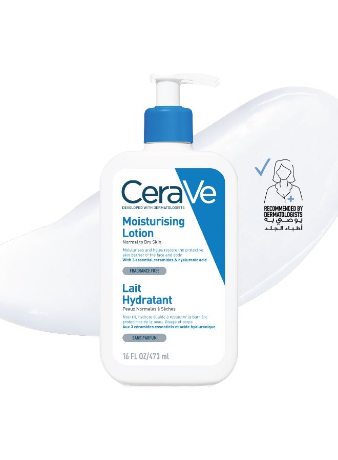 CeraVe Moisturising Lotion for Normal to Dry Skin with 3 Essential Ceramides 236ml 236ml - Image 1