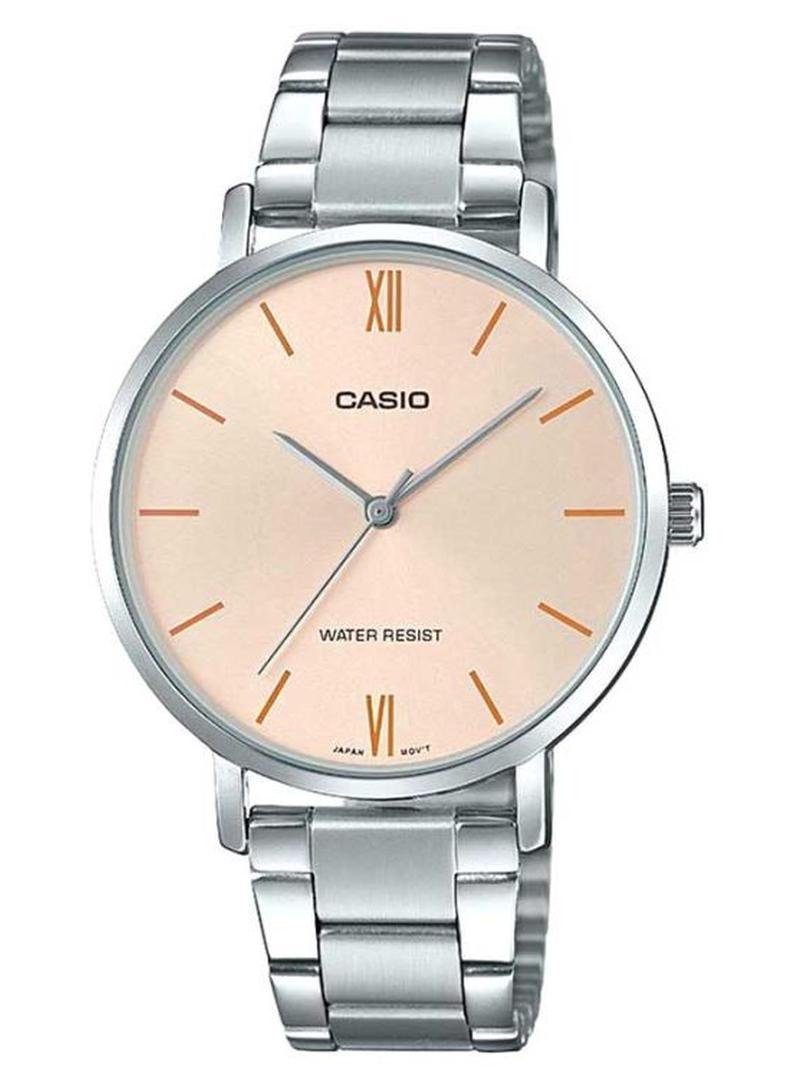 كاسيو ساعة يد إنتايسر بعقارب طراز LTP-VT01D-4BUDF - مقاس 34 مم - فضي للنساء - Image 1