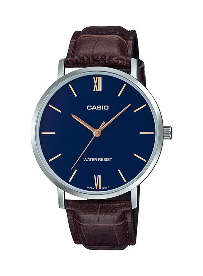 CASIO Men's Enticer Water Resistant Analog Watch MTP-VT01L-2BUDF(A1616) - 40 mm - Brown - Image 1