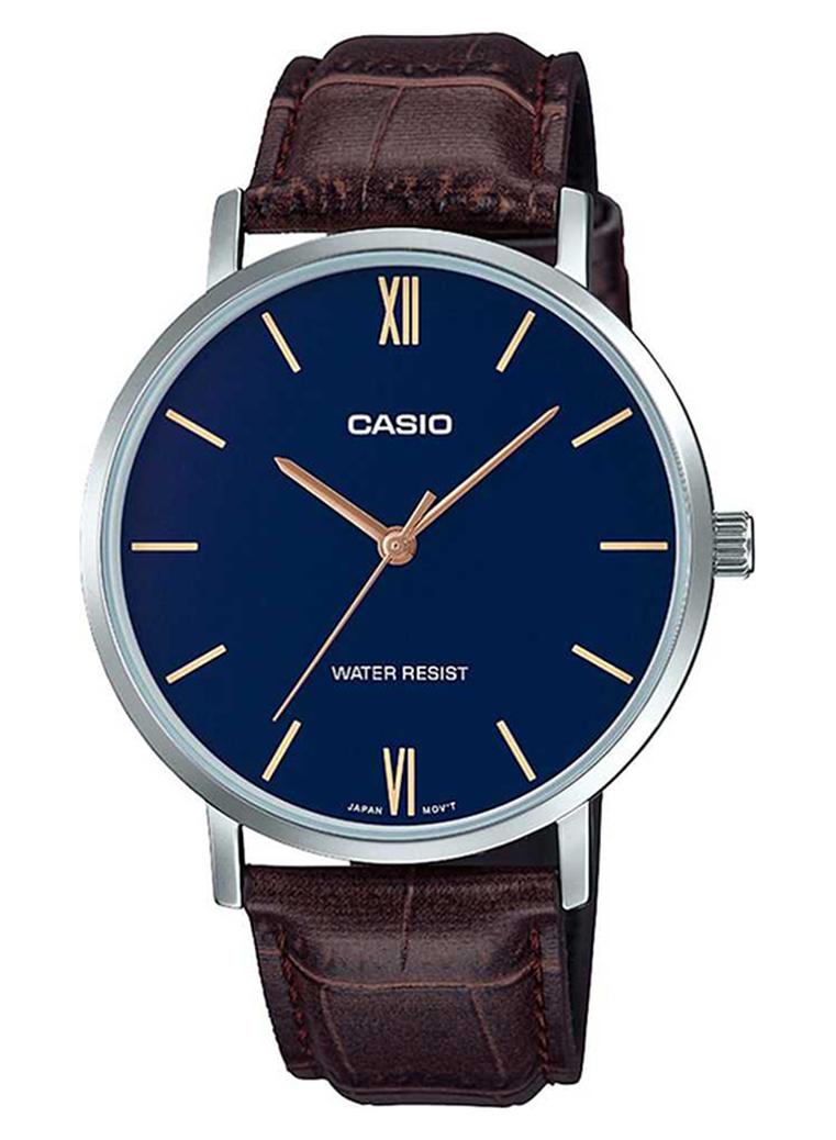 كاسيو ساعة يد إنتايسر بعقارب مقاومة للماء طراز MT- 01L-2BUDF (A1616) - 40 مم - بني للرجال - Image 1