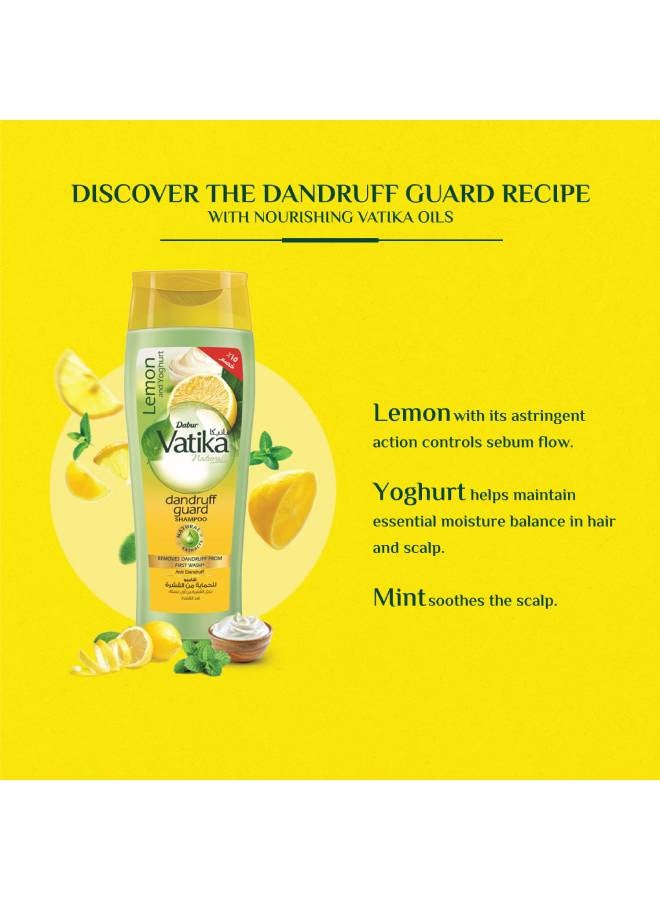 Dabur Vatika Naturals Dandruff Guard Shampoo Lemon & Yoghurt | with Natural Extracts Removes Dandruff From First Wash 360.0ml - Image 3