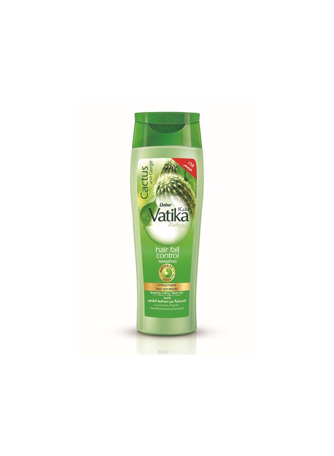 Dabur Vatika Naturals Hair Fall Control Shampoo 180ml +15% OFF | Cactus & Ghergir | Strengthens & Nourishes | For Dry & Damaged Hair 180.0ml