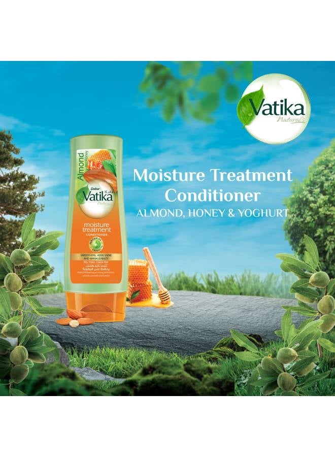 Dabur Vatika Naturals Moisture Treatment Conditioner | Enriched with Almond & Honey | Deep Nourishment | For Dry and Frizzy Hair - 360ml - Image 3