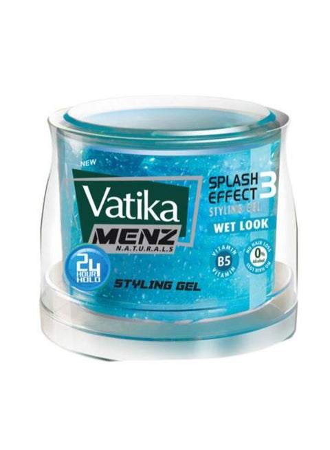 Vatika Naturals Menz Styling Hair Gel 250 ml | Wet Look with Splash Effect Strong Hold & High Shine | Easy to Style 250.0ml