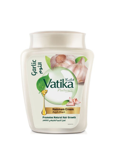 Vatika Naturals Garlic Hammam Cream 450gm | Promotes Natural Hair Growth | Prevents Dryness & Itchiness 450.0grams
