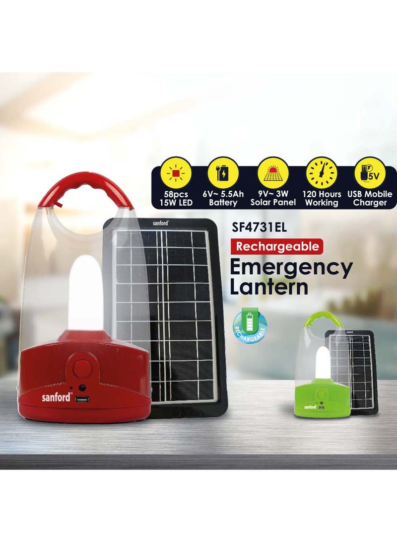 Rechargeable Emergency Lantern 2-in-1 Combo With Solar panel, Power bank function & 15W High Bright SMD LED Green - pnsku/N23198588A/45/_/1732022875/bfe94b6f-403d-4acf-80e0-e7d886b75e26