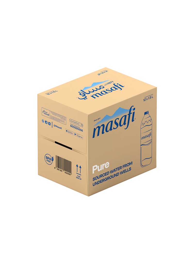 مسافي ماء طبيعي نقي منخفض الصوديوم 1.5لترات عبوة من 12 قطعة - Image 3