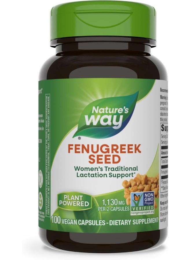 Nature's Way - Fenugreek Seed Dietary Supplement - 100 Capsules - Image 1