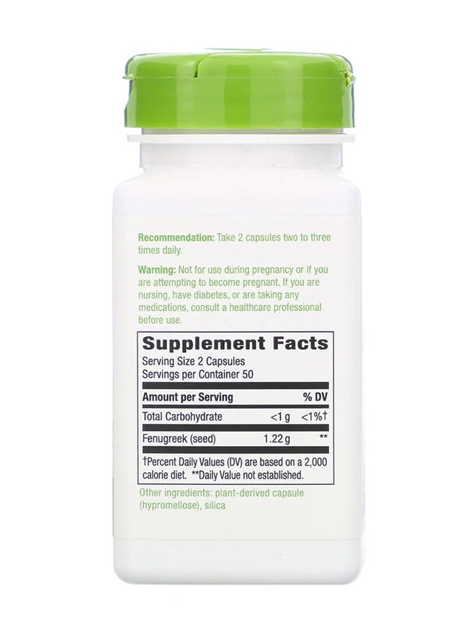 Nature's Way - Fenugreek Seed Dietary Supplement - 100 Capsules - Image 1