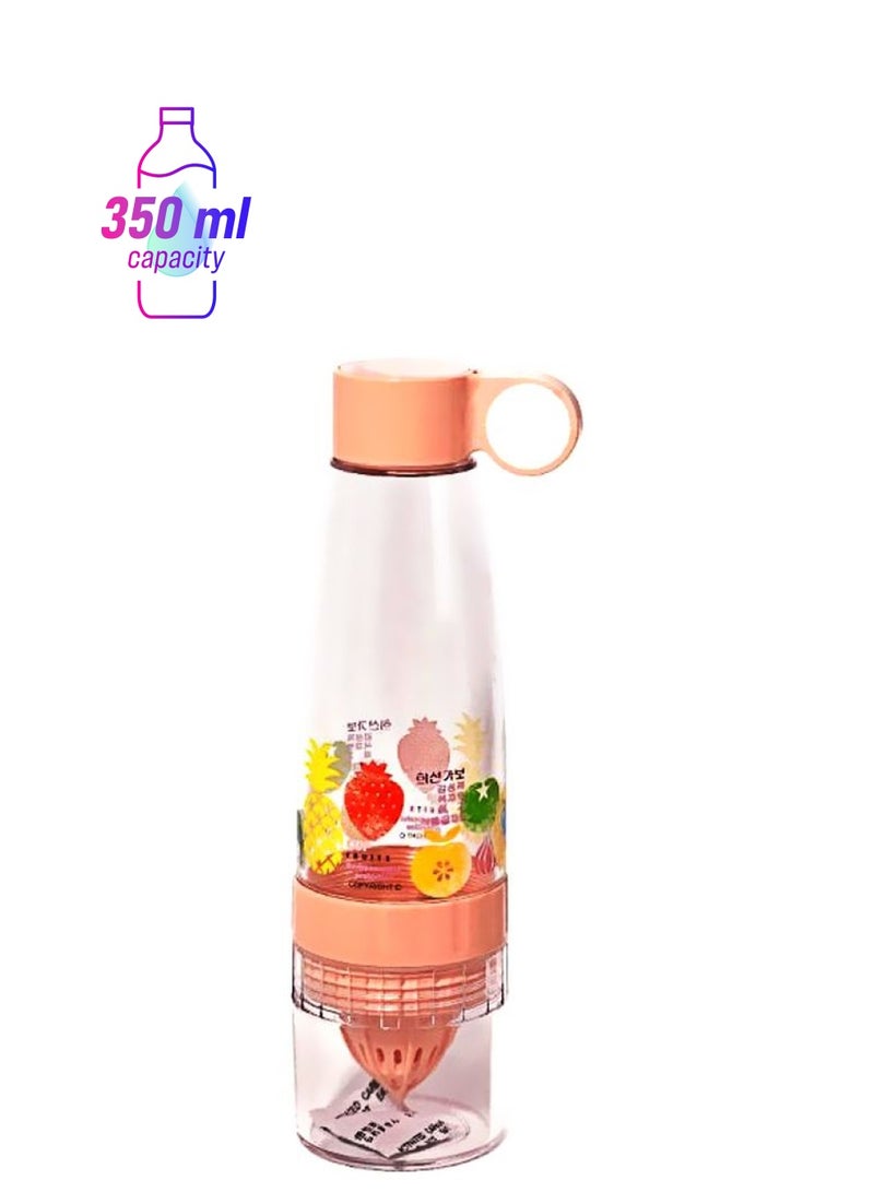 Plastic Water Bottle Beige/Clear