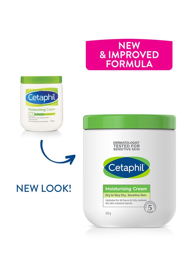 Cetaphil Moisturising Cream For Dry To Very Dry And Sensitive Skin White 550grams - Image 3