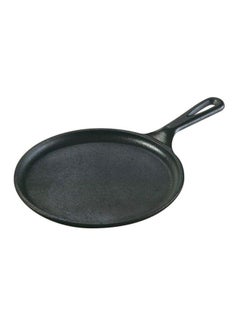 LODGE Seasoned Round Griddle Black 13x8.38x0.58inch  - Image 1