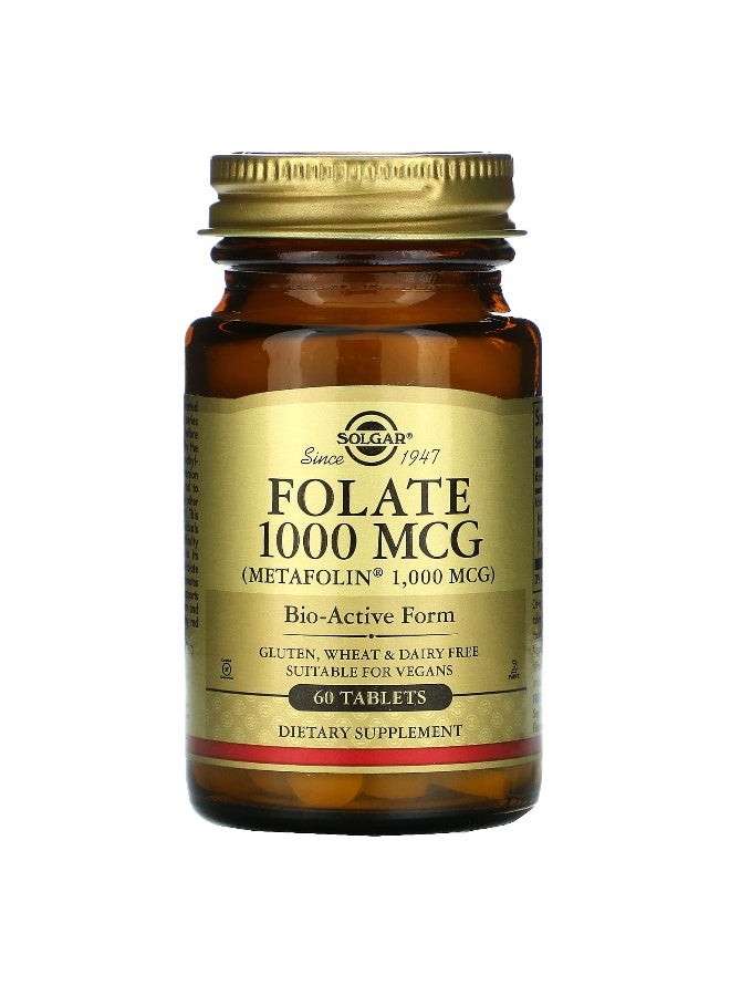 Solgar Folate 1000 mcg, 120 Tablets - Image 4