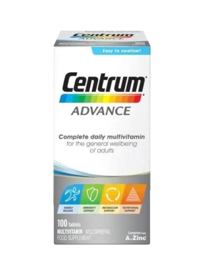 Centrum - Advance Multivitamin And Mineral Food Supplement - 100 Tablets - Image 1