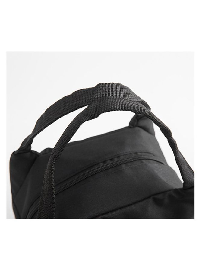CYTHERIA Insulated Canvas Tote Lunch Bag Cotton Black 23 x18 x 15cm - Image 3