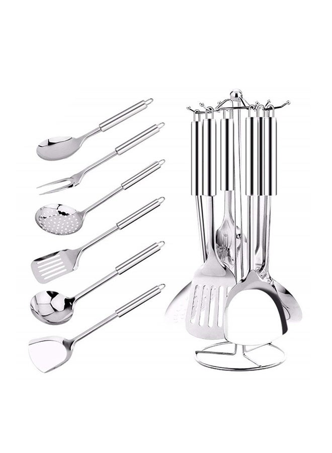 7-Piece Kitchen Utensil Silver 15 x 10 x 17 centimeter Silver 15 x 10 x 17cm  - Image 1