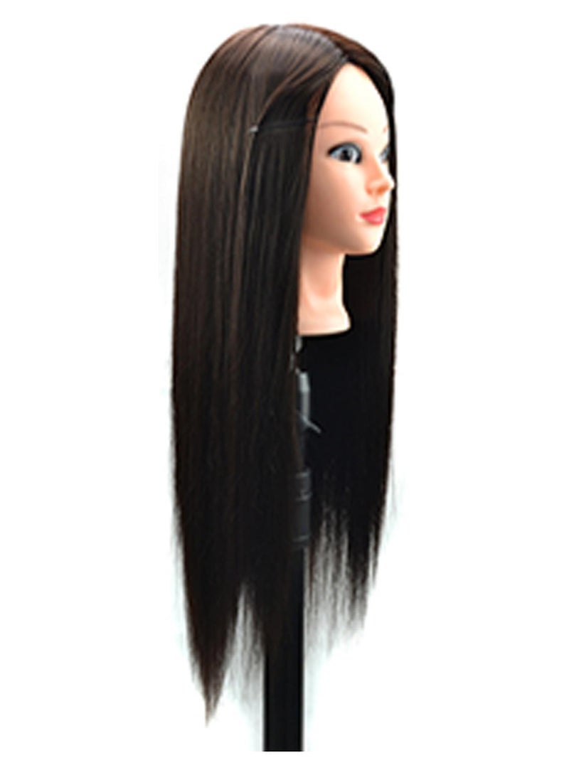 Voberry Practice Training Head Mannequin Hair Wig Black 28x20x12cm - Image 1