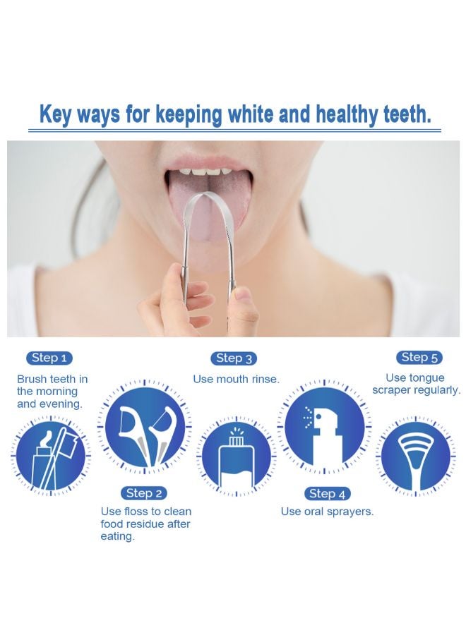 فرشاة تنظيف اللسان للعناية بالفم والأسنان فضي 0.028كيلوجرام - Image 3