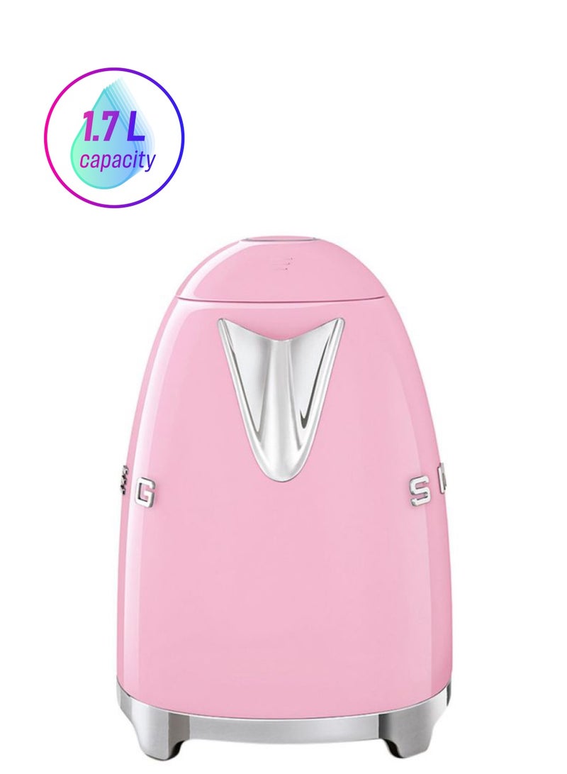 smeg Electric Kettle 1.7 L 3000 W KLF03PKEU, KLF03PKUK Pink/Silver  - Image 1