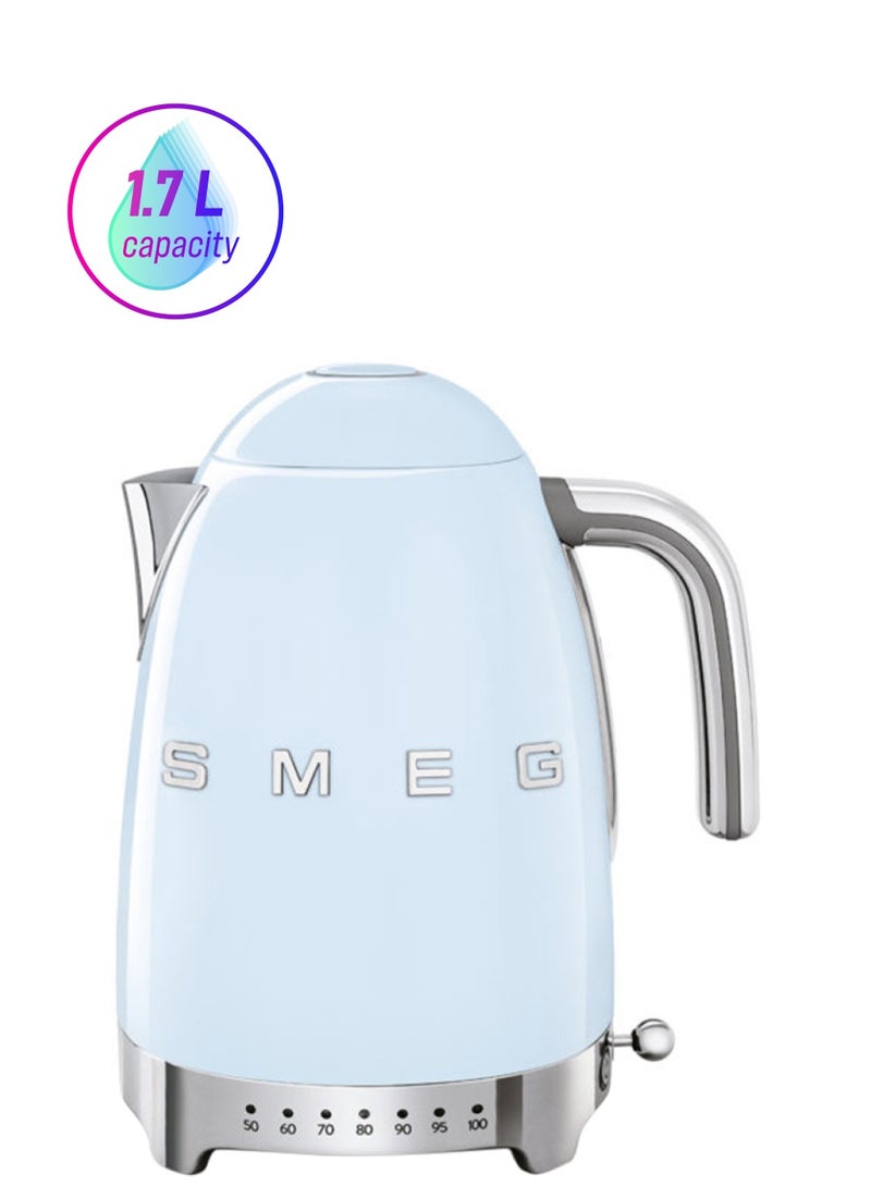 smeg Electric Kettle 1.7 L 2400 W KLF04PBUK/AU Blue/Silver  - Image 1