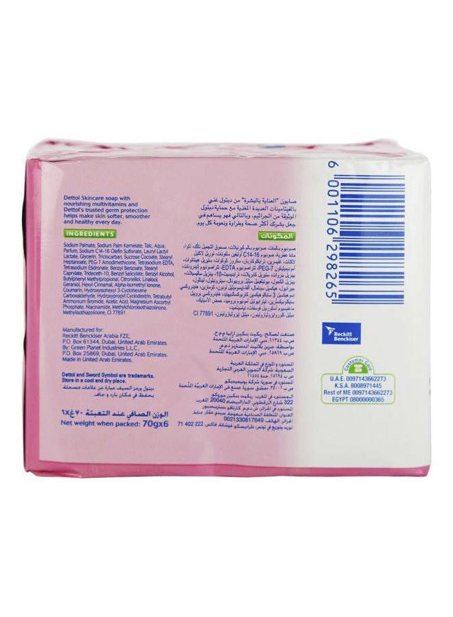 Dettol Skin Care Soap Bar 70g, 6 Pieces - Image 2