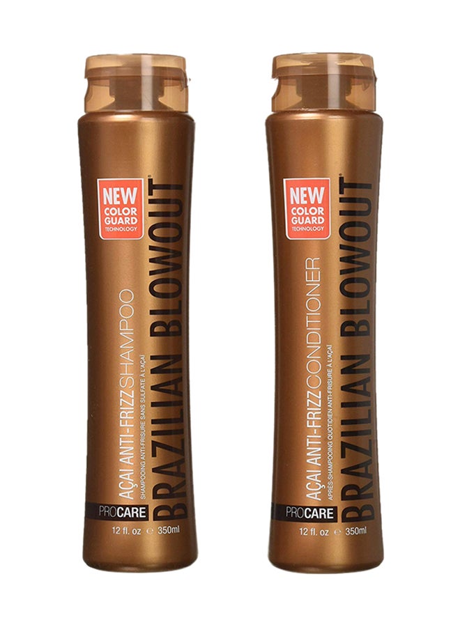 Brazilian Blowout 2-Piece Anti-Frizz Shampoo And Conditioner Set 350ml  - Image 1