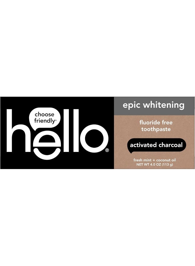 Hello Fluoride Free Toothpaste, Fresh Mint + Coconut Oil, Packaging May Vary White 113grams - Image 2