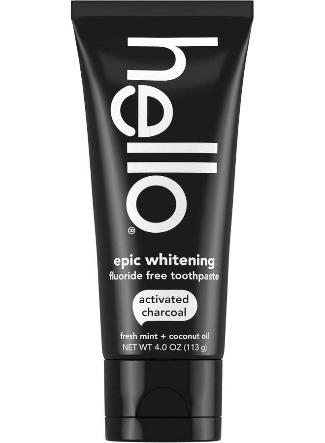 Hello Fluoride Free Toothpaste, Fresh Mint + Coconut Oil, Packaging May Vary White 113grams - Image 4