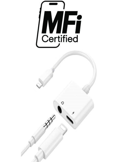 Lightning Headphone Adaptor For Apple iPhone 8/8 Plus/7/7 Plus/X/10/iPad/iPod White/Grey
