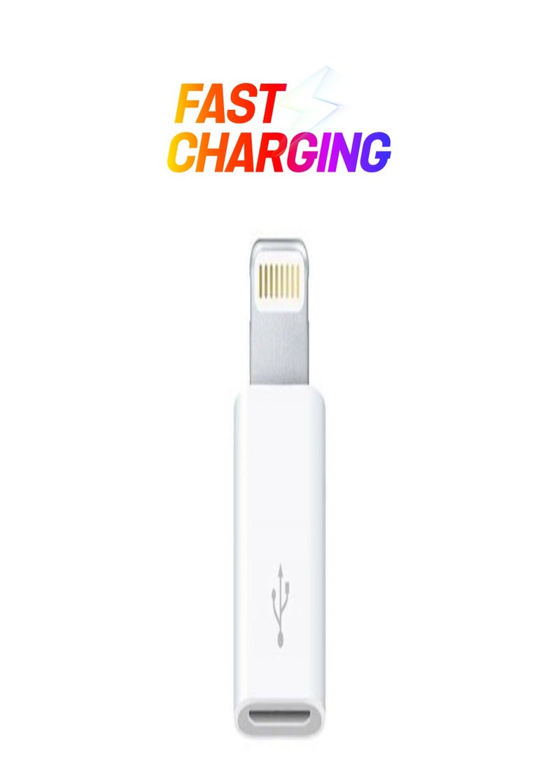 Generic - Lightning To Micro USB Adapter White - Image 1
