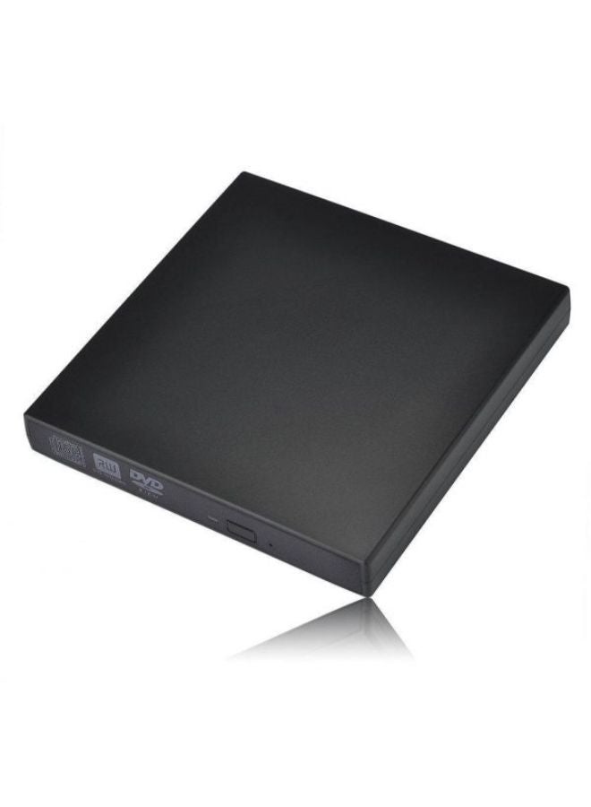 ماركة غير محددة - محرك أقراص DVD متنقل بمنفذ USB 2.0 مشغل وقارئ وناسخ DVD CD ROM لأجهزة اللاب توب والكمبيوتر المكتبي والنوت بوك أسود - Image 1
