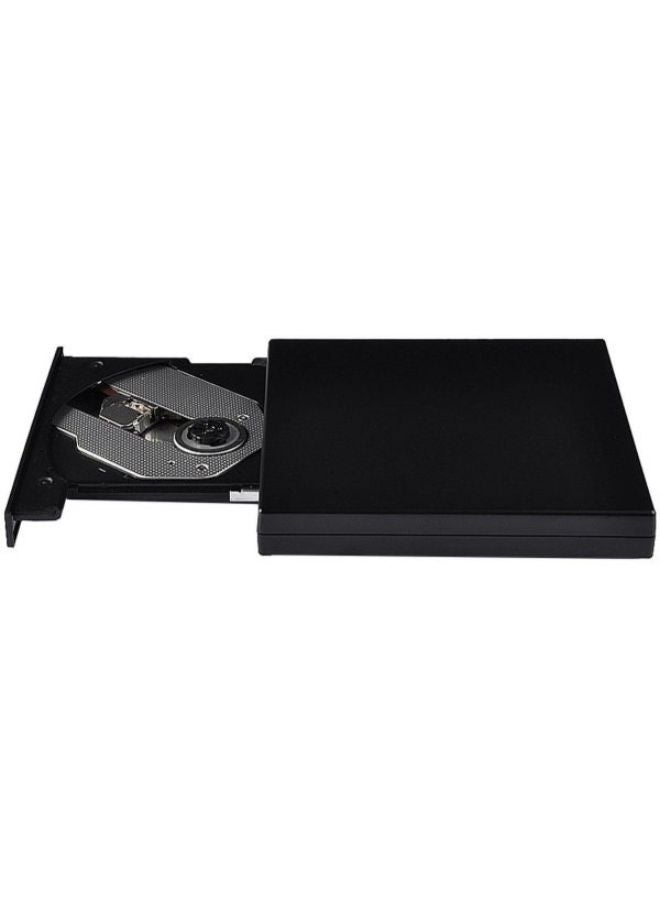 ماركة غير محددة - محرك أقراص DVD متنقل بمنفذ USB 2.0 مشغل وقارئ وناسخ DVD CD ROM لأجهزة اللاب توب والكمبيوتر المكتبي والنوت بوك أسود - Image 1