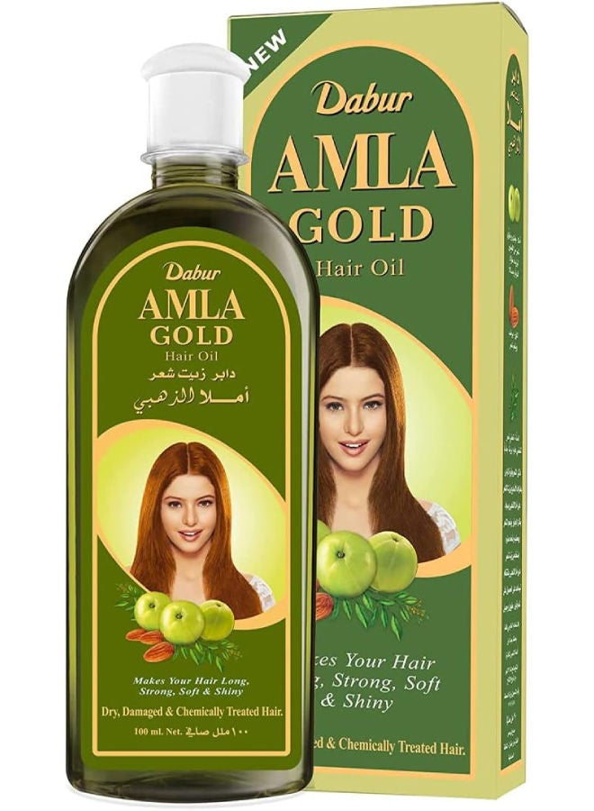 Dabur Amla Gold Hair Oil 10% OFF | with Almond & Henna | Promotes Hair Growth For Dry Damaged & Chemically Treated Hair (Packaging may vary) 90ml  - Image 3