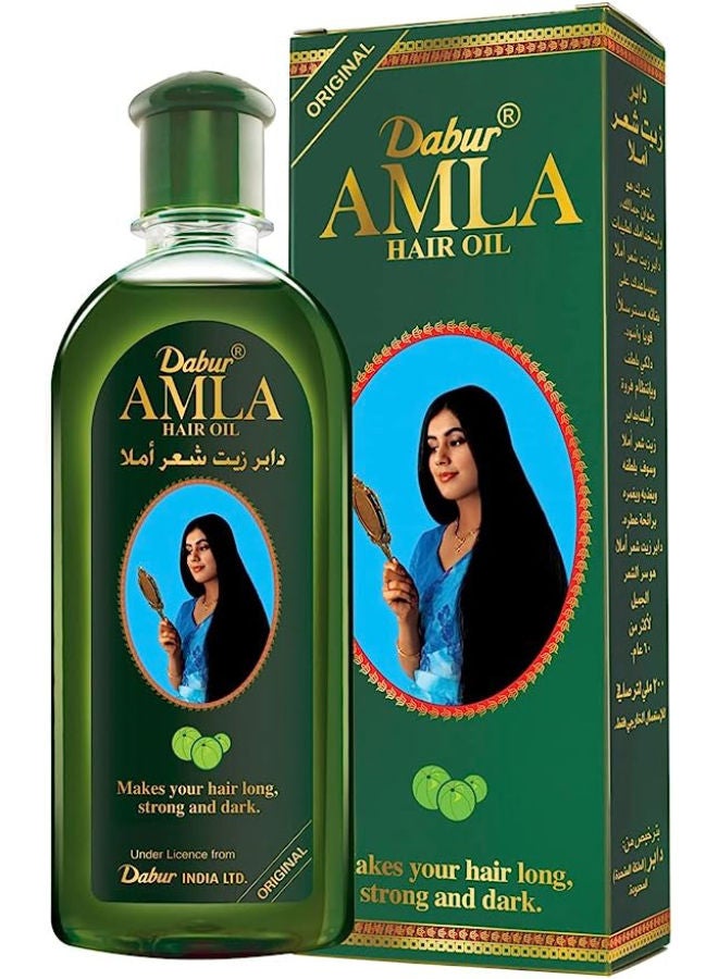 Dabur - Amla Hair Oil 270 ml | with Pure Amla Natural Extracts | Promotes Nourishment & Regrowth | For Long, Strong, & Dark Hair 270.0ml - Image 1
