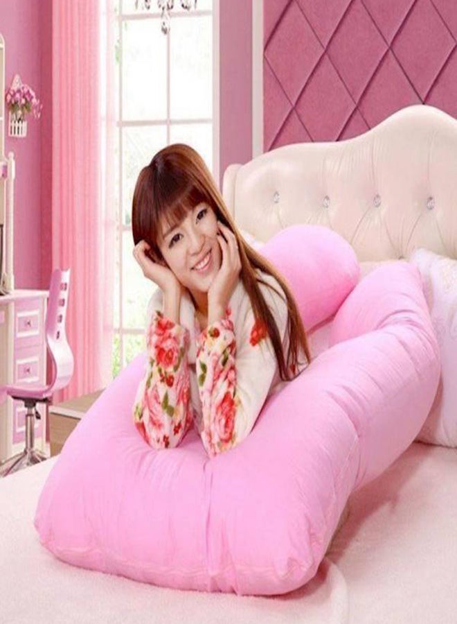 Maternity Pillow Cotton Pink 80x120cm  - Image 2