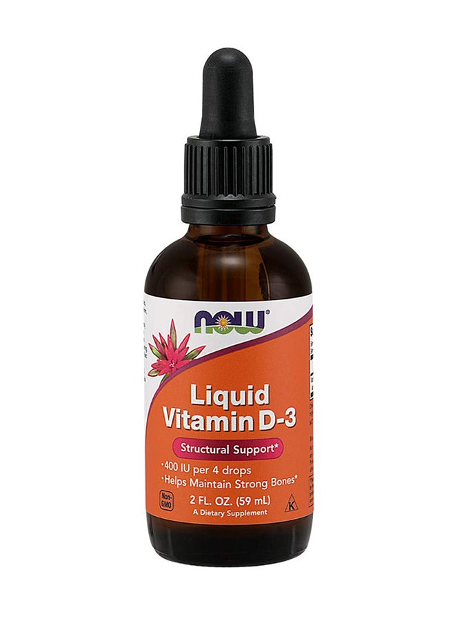 Now Foods - Liquid Vitamin D-3 400 IU 4 Dropper 59 ml - Image 1